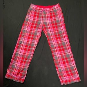 Pink plaid pajama pants